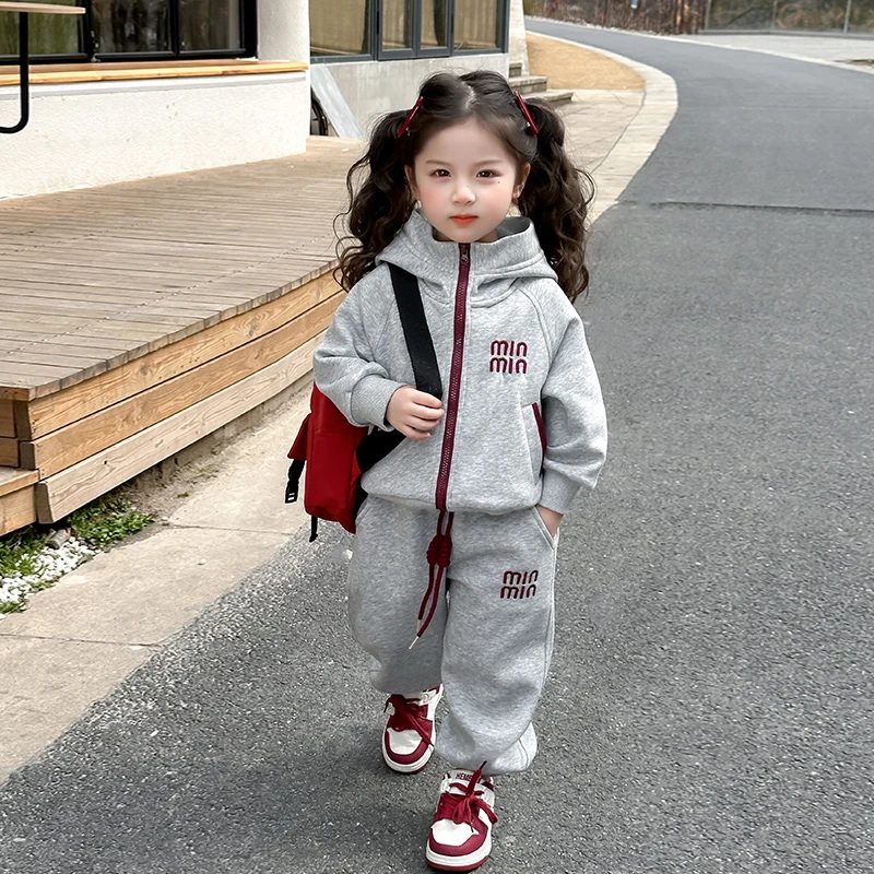 女童运动套装秋季时髦洋气儿童女宝宝韩版春秋潮流休闲儿童装衣服