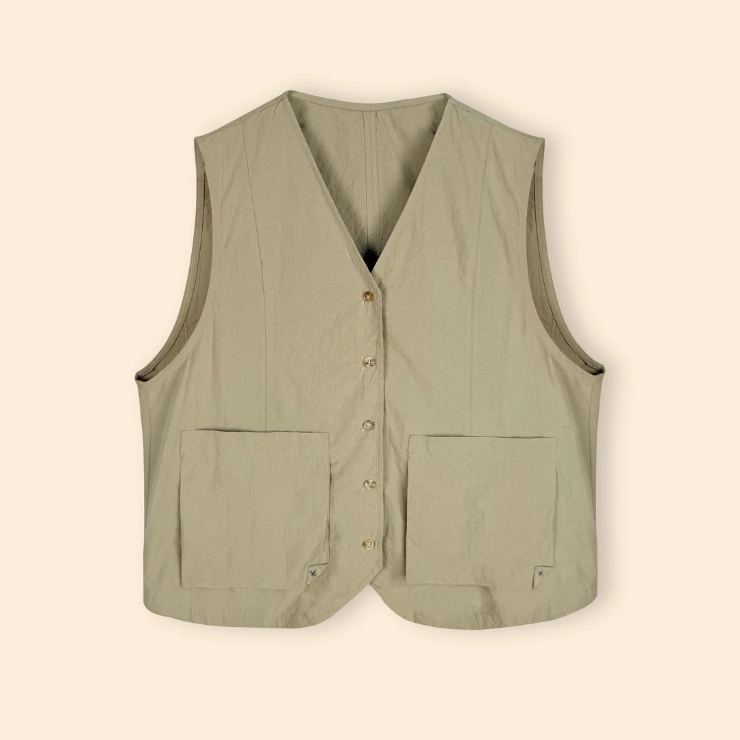 【马甲】夏季可穿薄款休闲外搭文艺老钱风V领款马甲