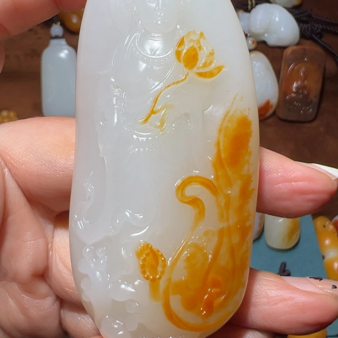 用***9和田玉未镶嵌颈饰