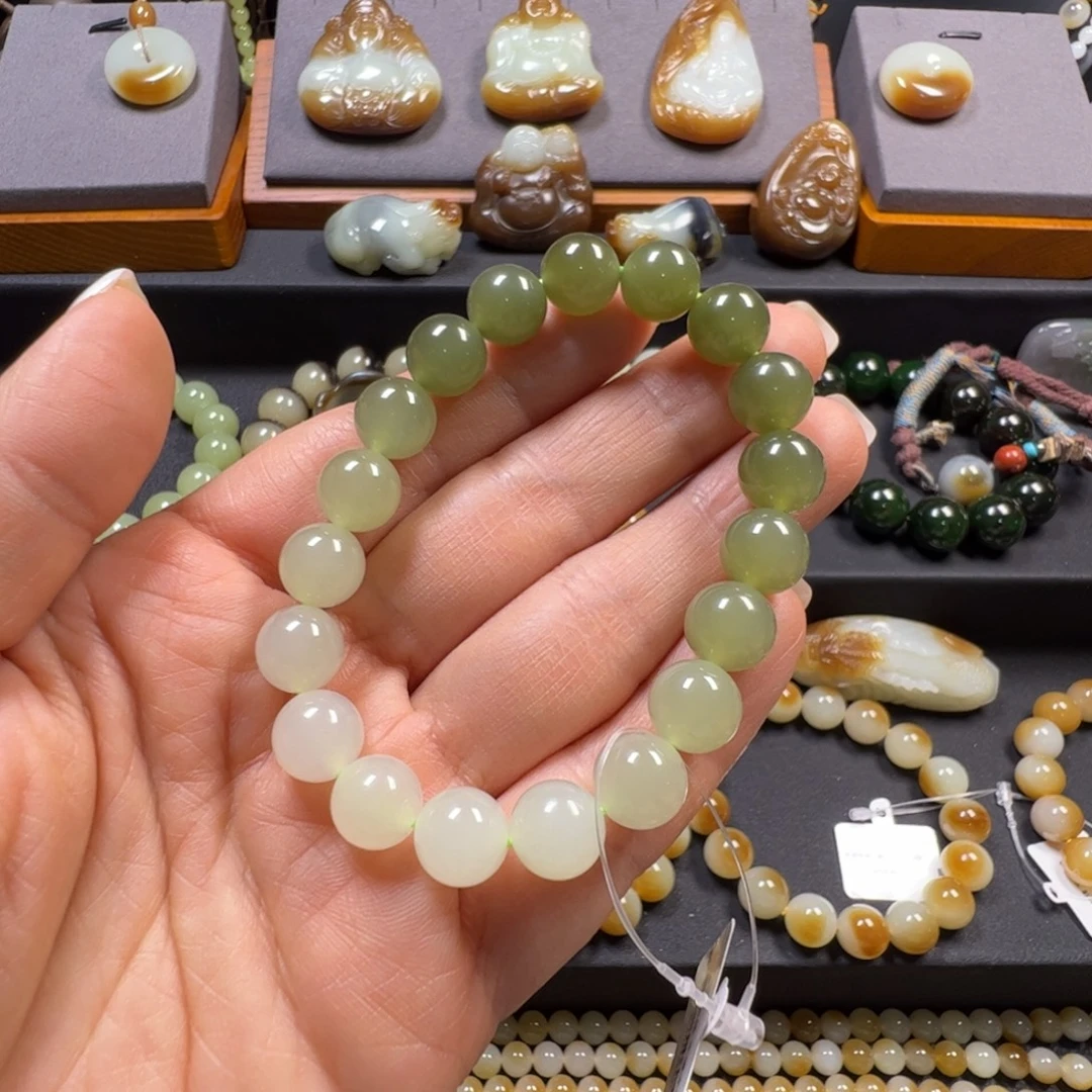 和田玉未镶嵌手链卡10