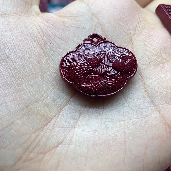 天然辰砂009朱砂吊坠