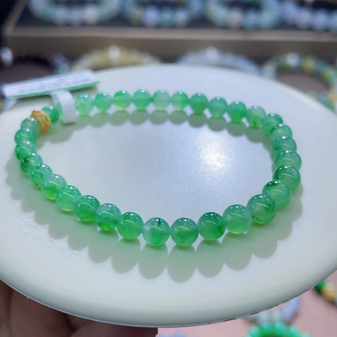 未镶嵌手链翡翠冰阳绿