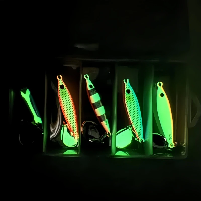 五个盒装青岛小胖子船钓远投鲅鱼铁板路亚铁板饵慢摇假饵铁板鱼饵