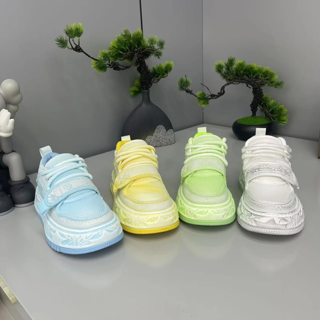 【皮鞋码】春夏新款皮网国潮拼接休闲舒适轻便个性男款潮鞋