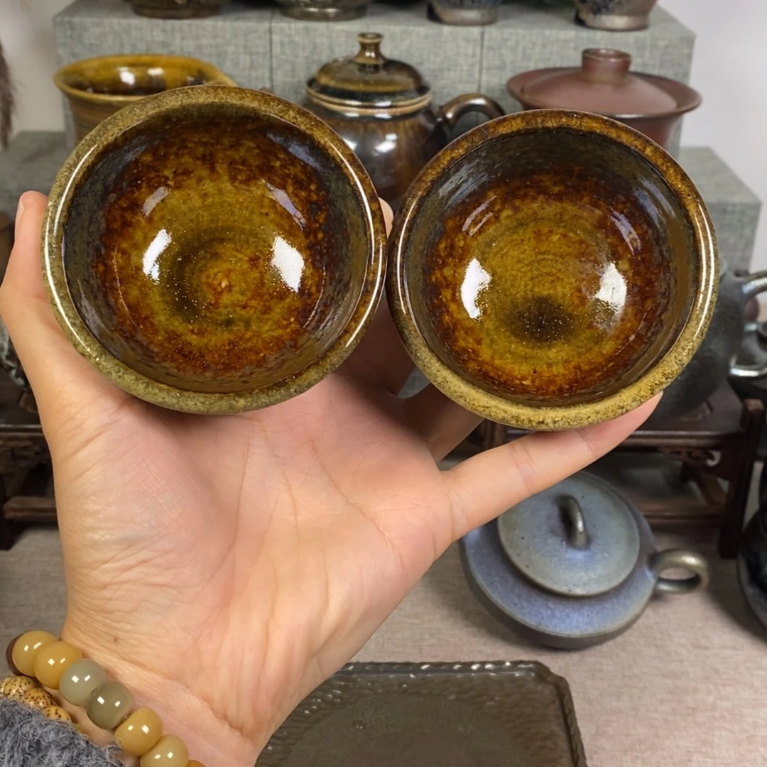 好***水建水紫陶柴烧主人杯