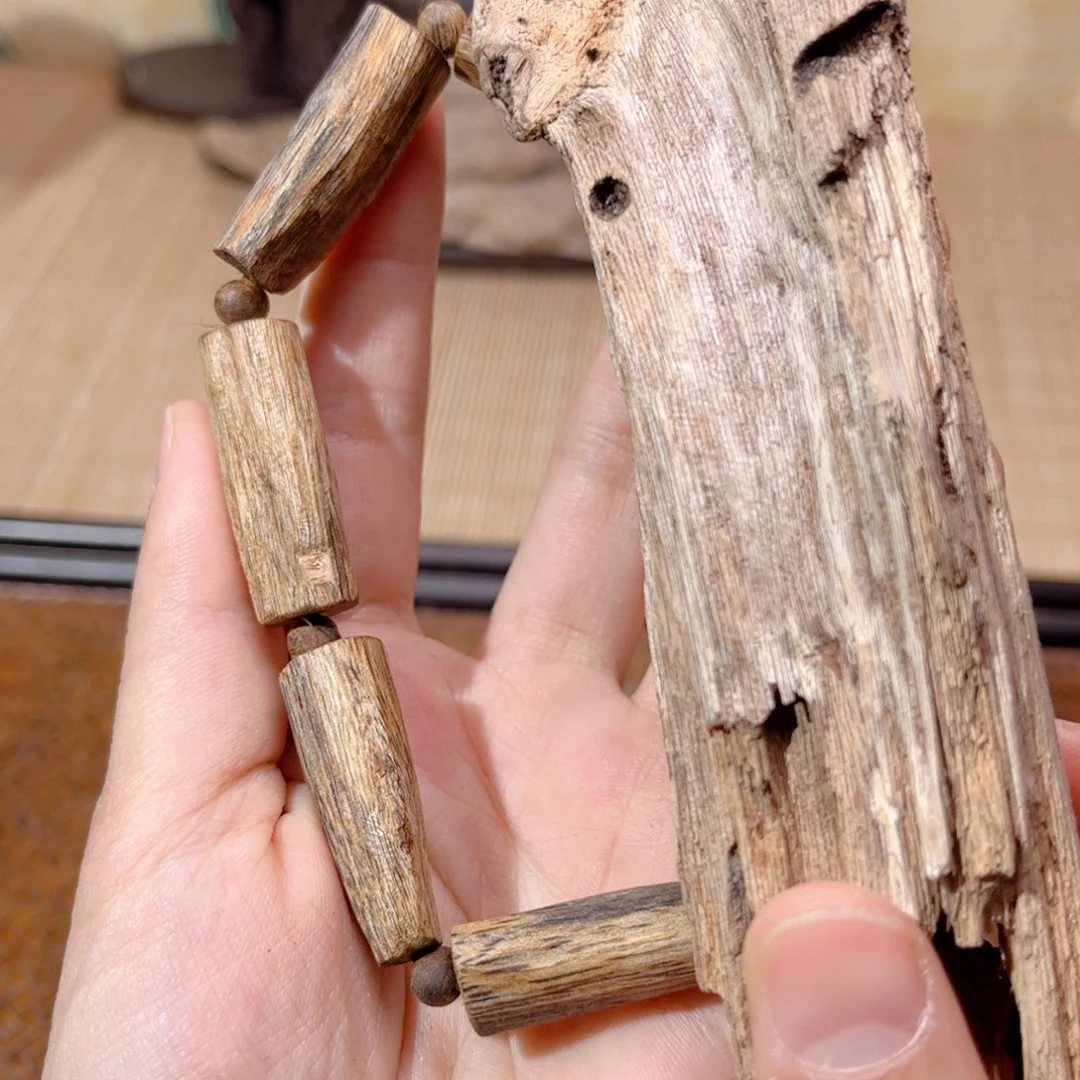 香榧木海南木料种植绿棋随形13克