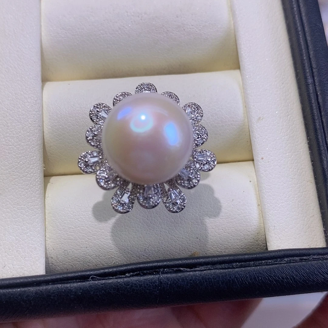 戒指合金淡水珍珠