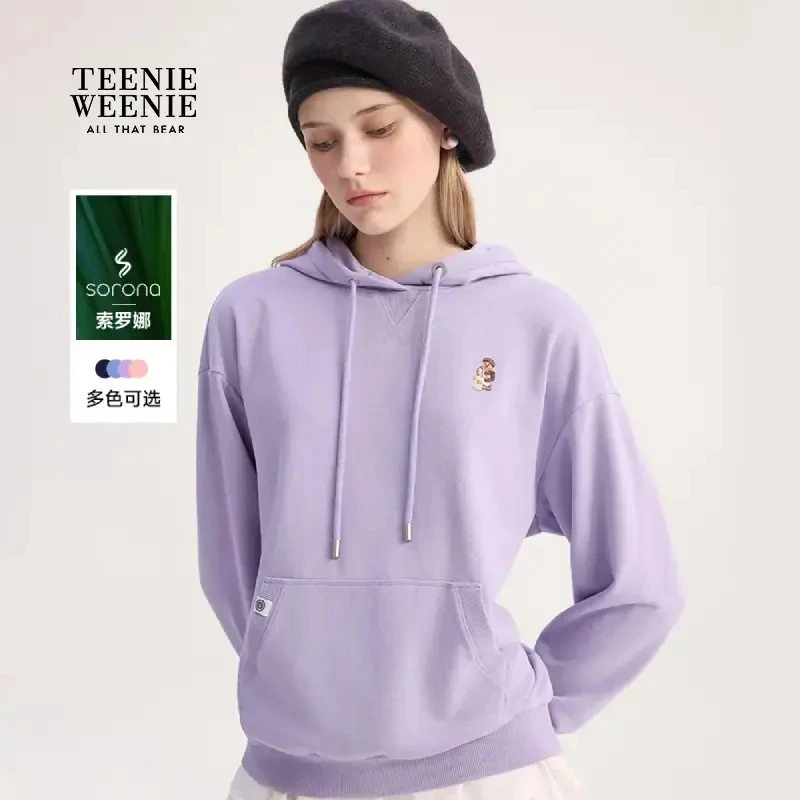 TeenieWeenie小熊女装卫衣25秋宽松多色休闲连帽上衣TTMW254902E