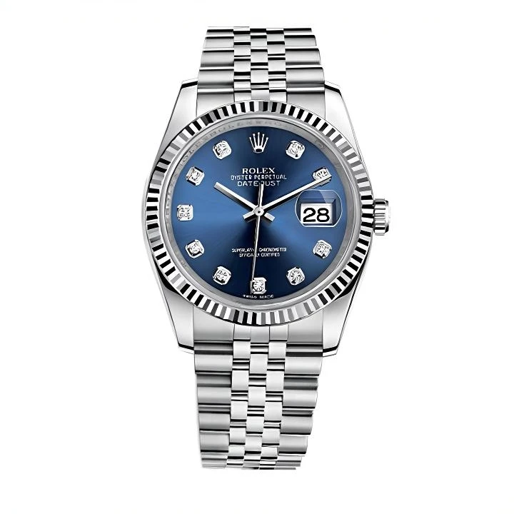 99新 Rolex/劳力士 奢侈品/日志116234蓝盘36mm原钻单表