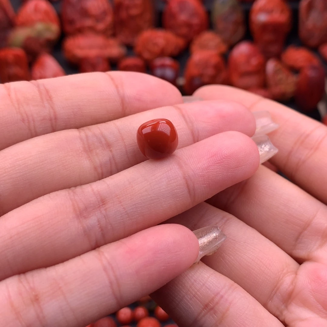 南红玛瑙南红川料原矿老型单珠9.5mm未镶嵌