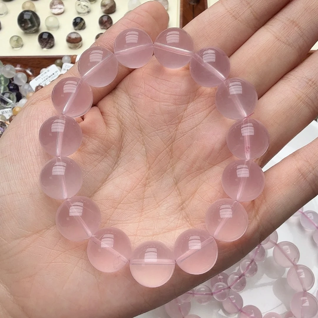 未镶嵌手链水晶西柚粉14.6mm