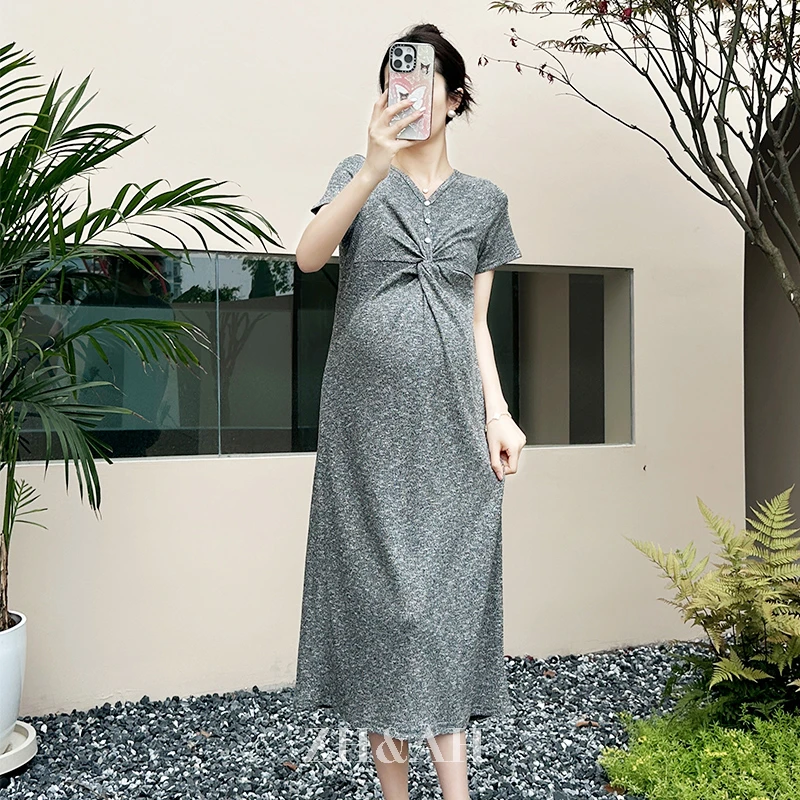 ZH&AH【法式松弛】夏季新款时尚气质百搭设计师款显瘦舒适连衣裙