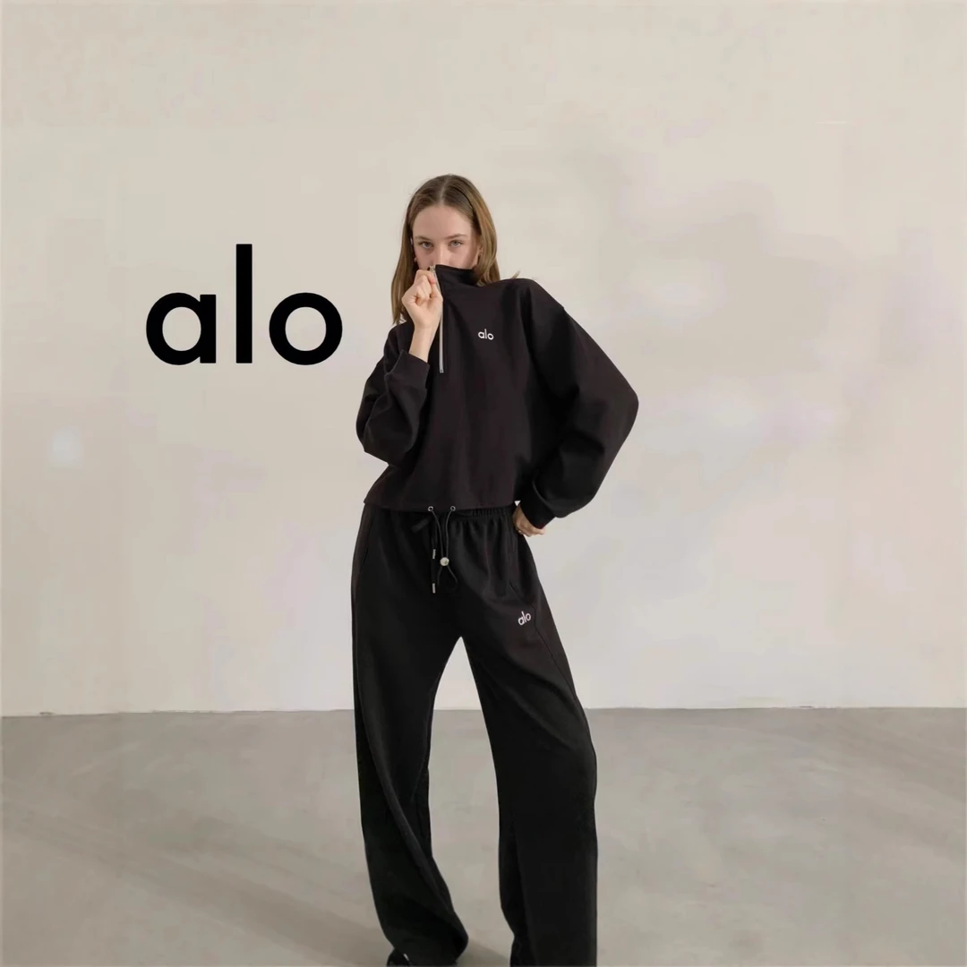 alo_athletica潮流运动秋冬半拉链长袖外套休闲百搭宽松时尚卫衣