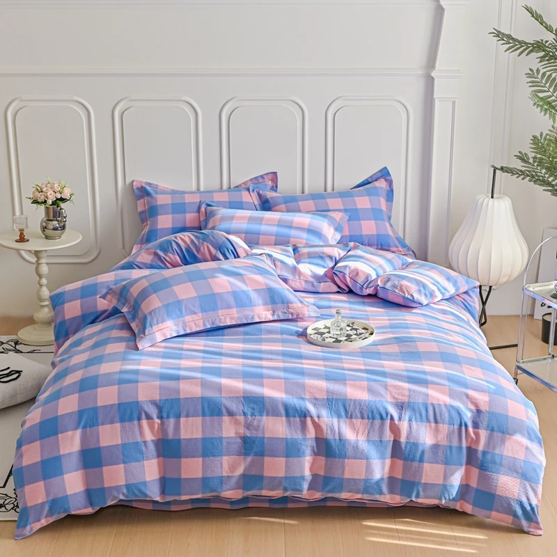 2025新款亲肤简约全棉水洗棉四件套