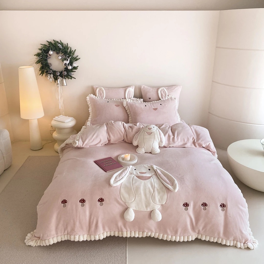 梦悦 【长耳兔】 高克重加厚长耳兔可爱卡通贴布绣套件