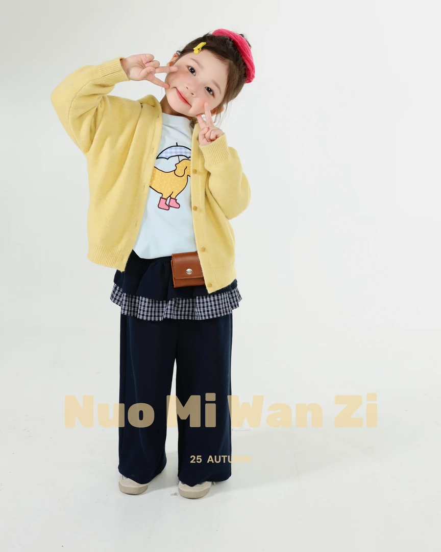 【现货】儿童韩版百搭洋气屁帘直筒休闲裤（秋款）XWG-25004