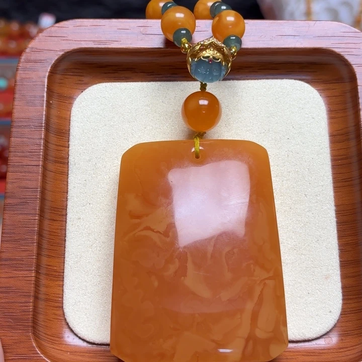 蜜蜡未镶嵌颈饰项链