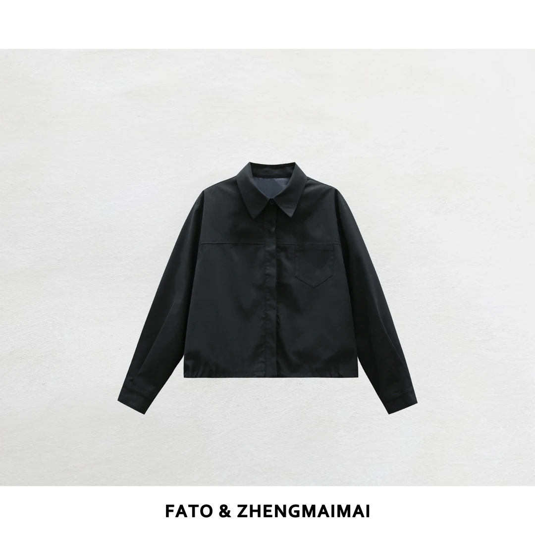 【郑买买】黑锋 新款百搭休闲酷帅外套女秋季外套 QDD50808W1