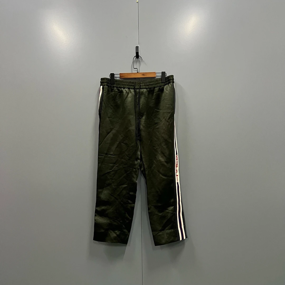 GUCCI 古驰 侧标logo丝绸长裤 48码/98新/8150/无配件 jc601650
