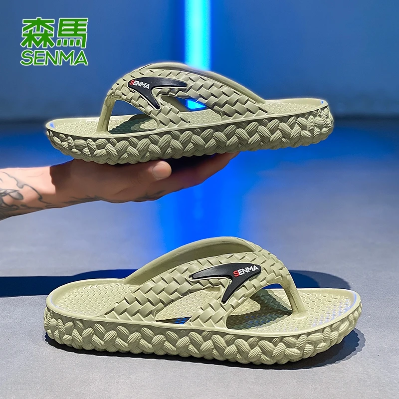 SENMA/森马男士夏季外穿夹脚人字拖2025新款踩屎感防滑休闲凉拖鞋