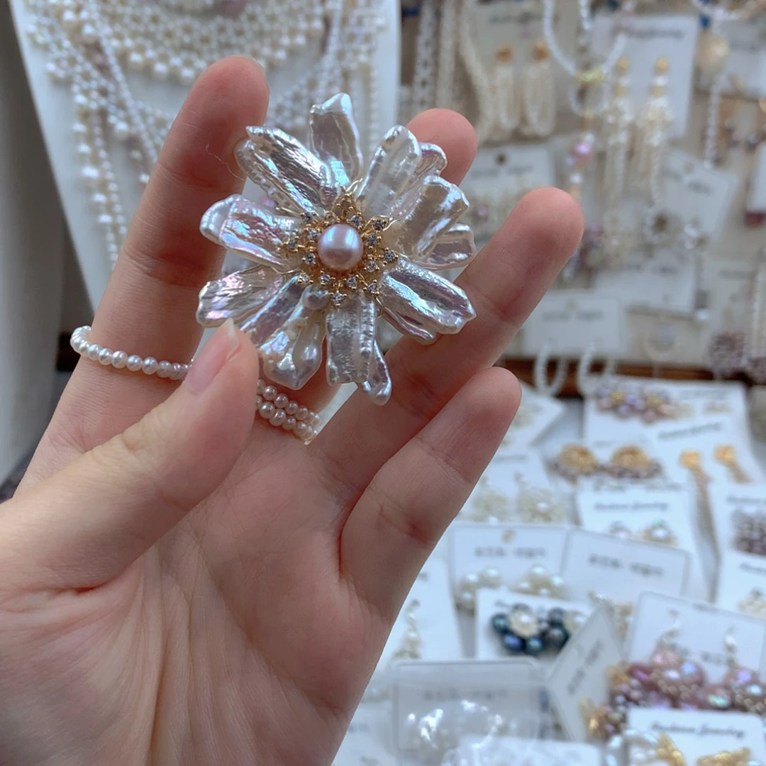 颈饰合金淡水珍珠