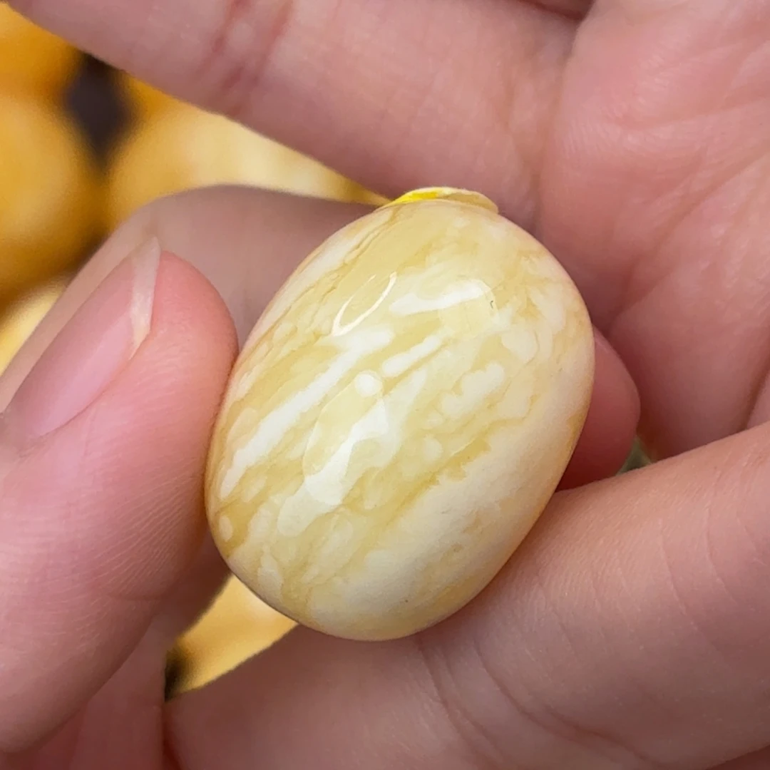 裸石琥珀未镶嵌虎皮枣珠