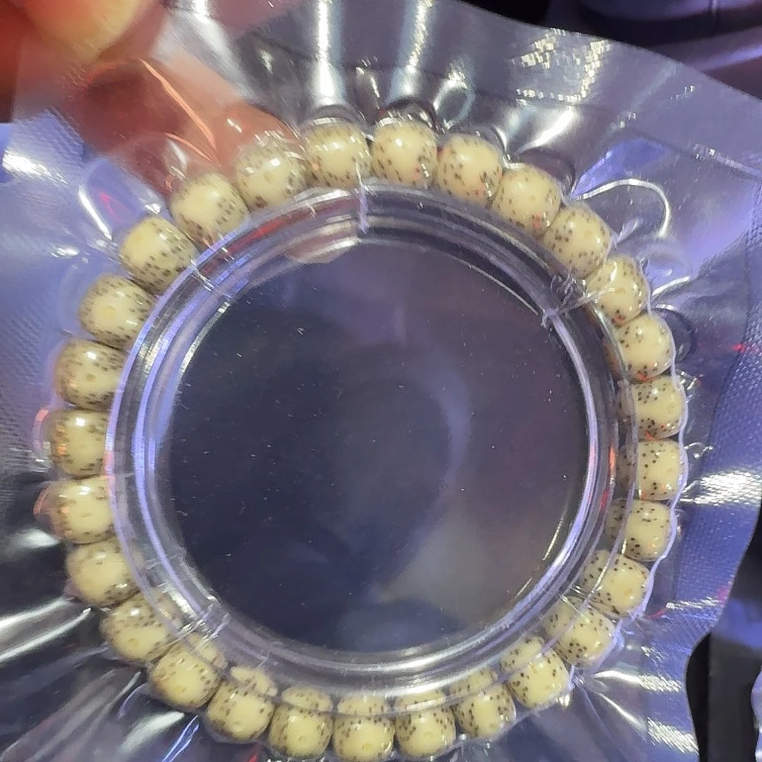 星月菩提手串星月骨瓷白单圈87尺寸9999