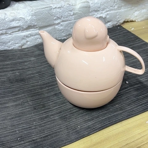 微瑕，不明火，字母壶一套粉