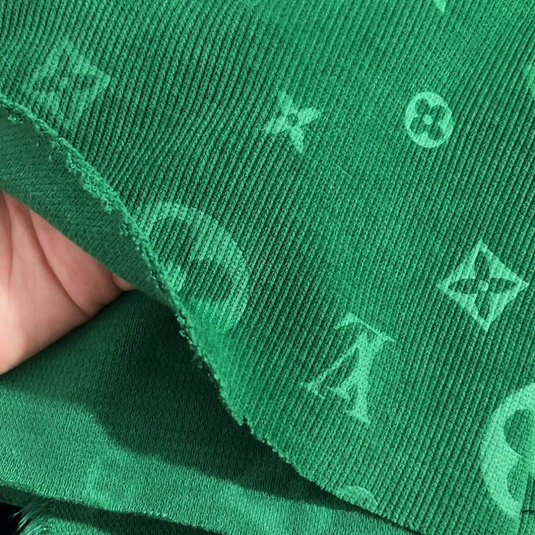 绿色提花雪尼尔面料1.6×2米长