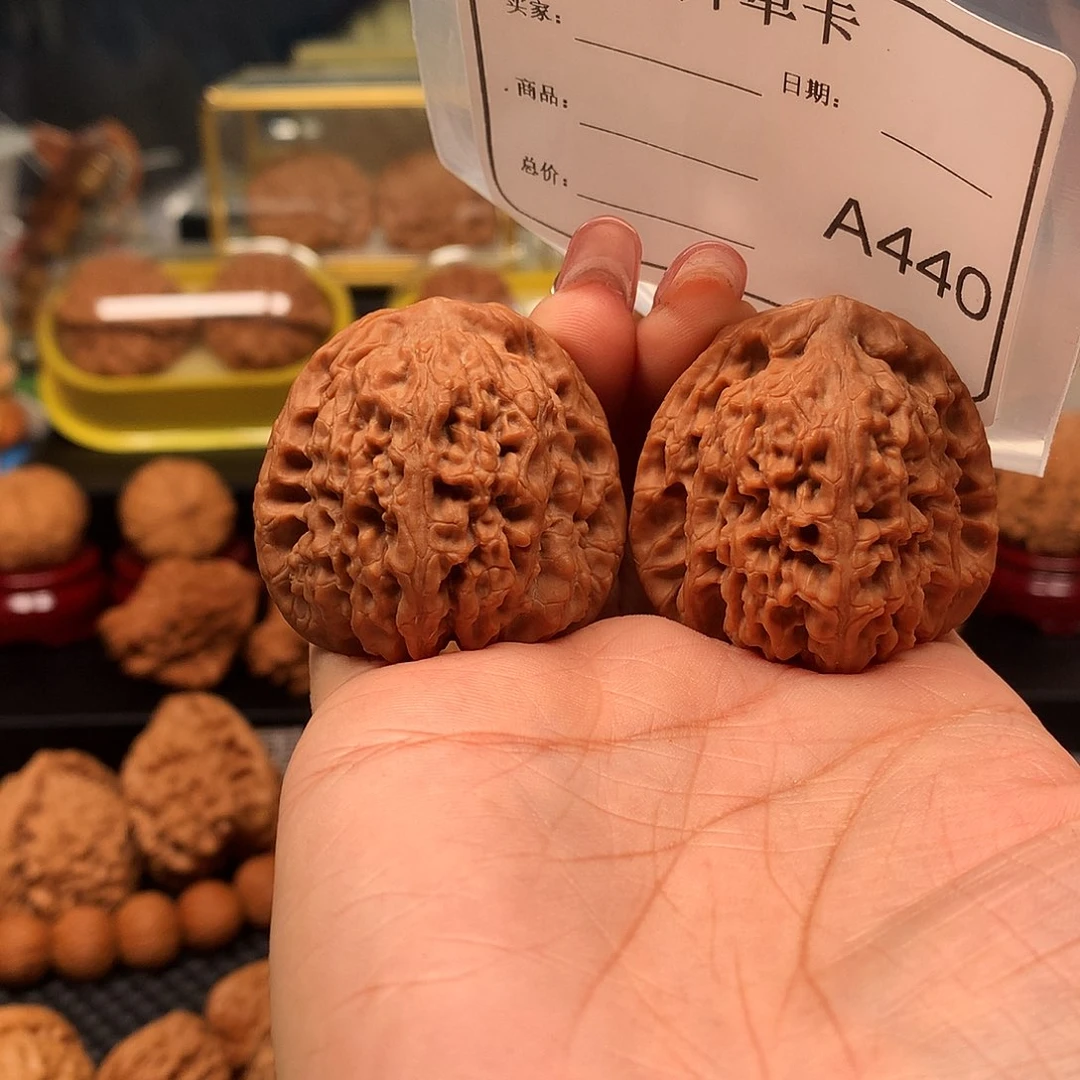 文玩核桃把件踏*。南疆石40.5A440