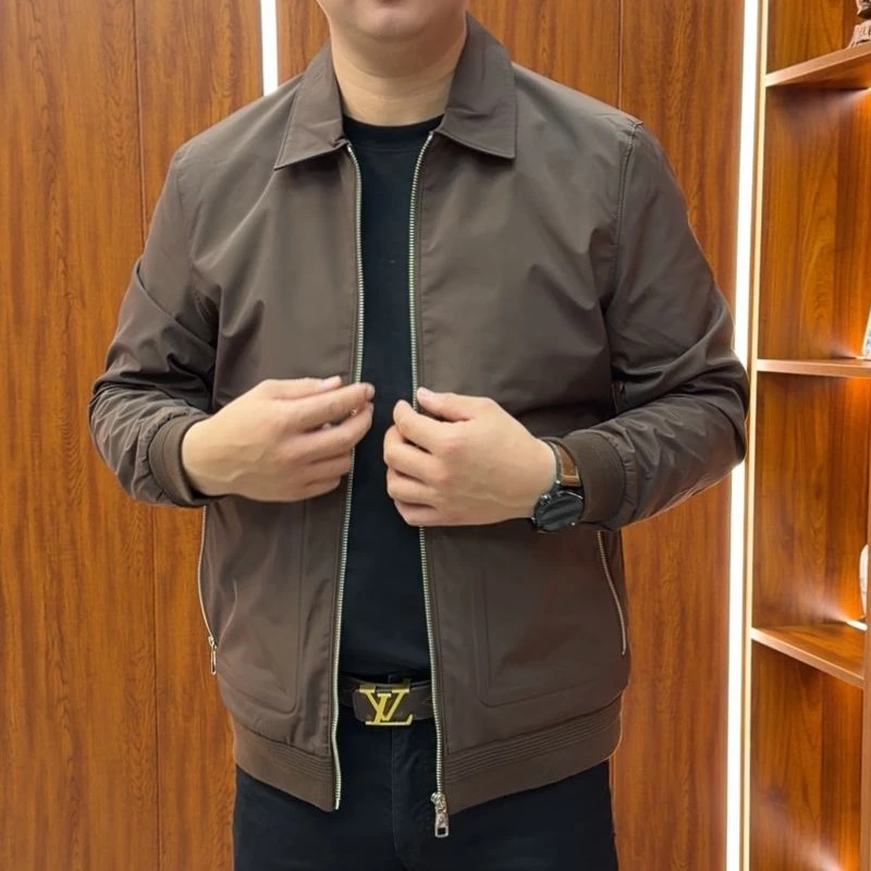【孙大漂亮BUSINESS】男士秋款翻领净版商务休闲拉链短款夹克外套