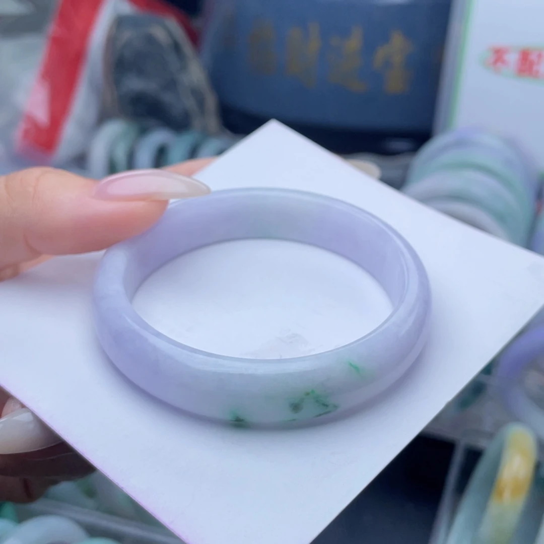 翡翠未镶嵌手镯54.7圈