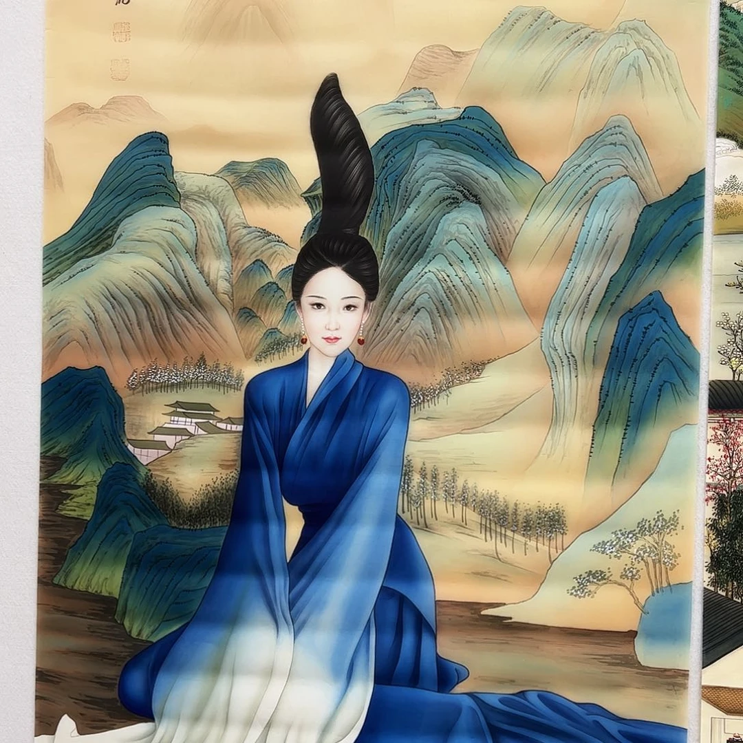 国画晴**2绢本精品人物