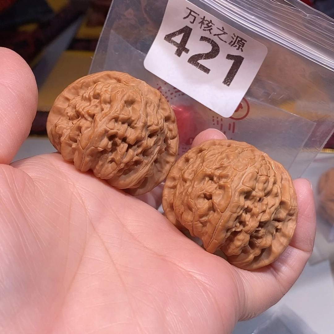 吊坠文玩核桃43全品满肉白狮子……