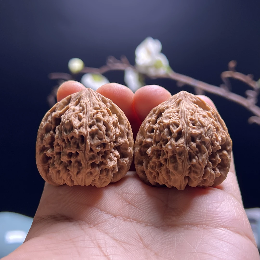 【文玩核桃】涿鹿老树南将石  边40-肚38-高40