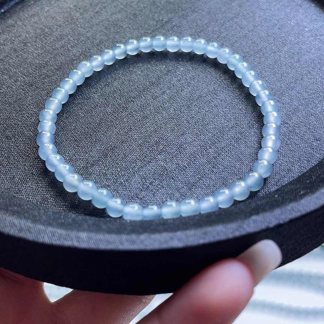 翡翠未镶嵌手串4.2mm珠子高冰手串