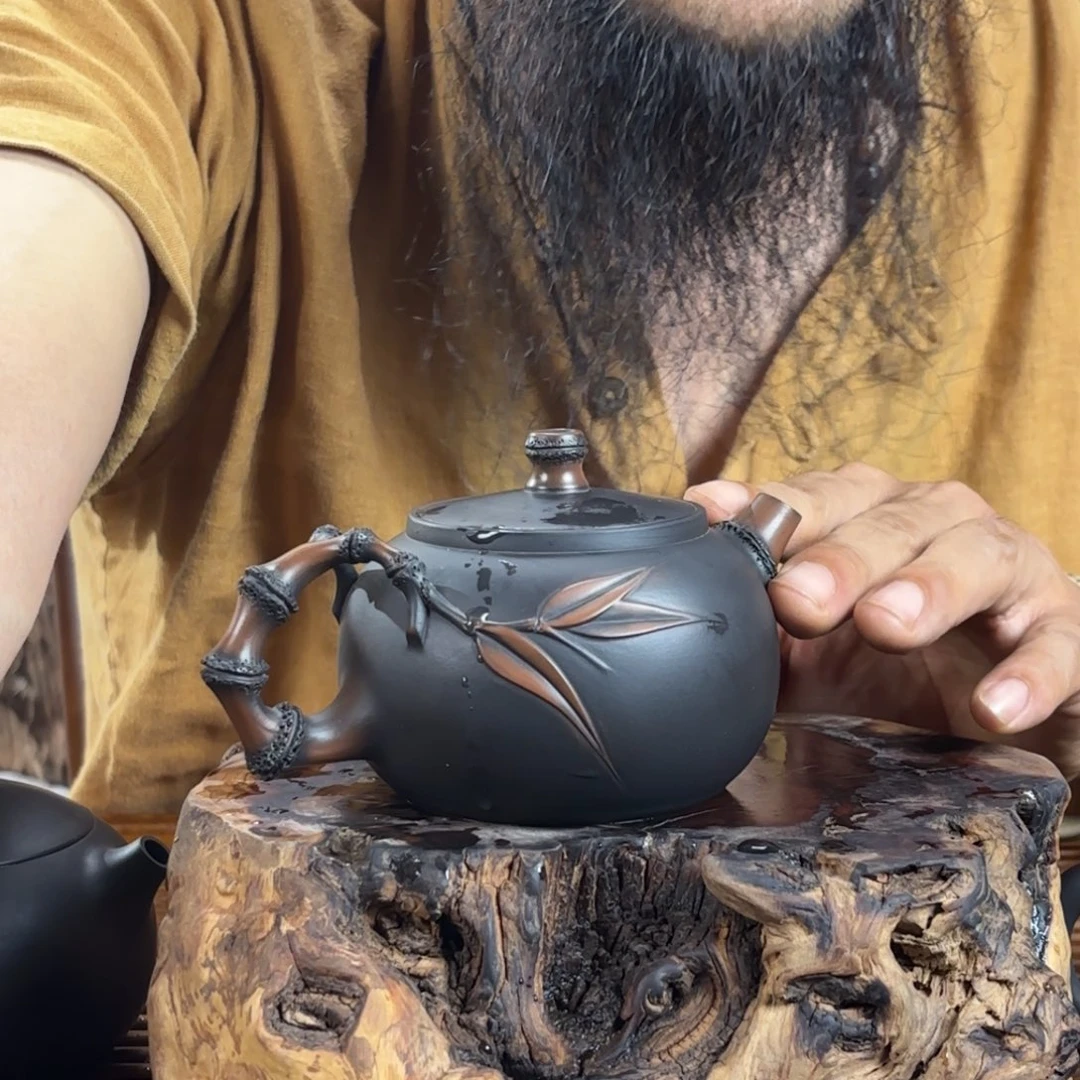 杯傲*.建水紫陶手工壶瑕疵