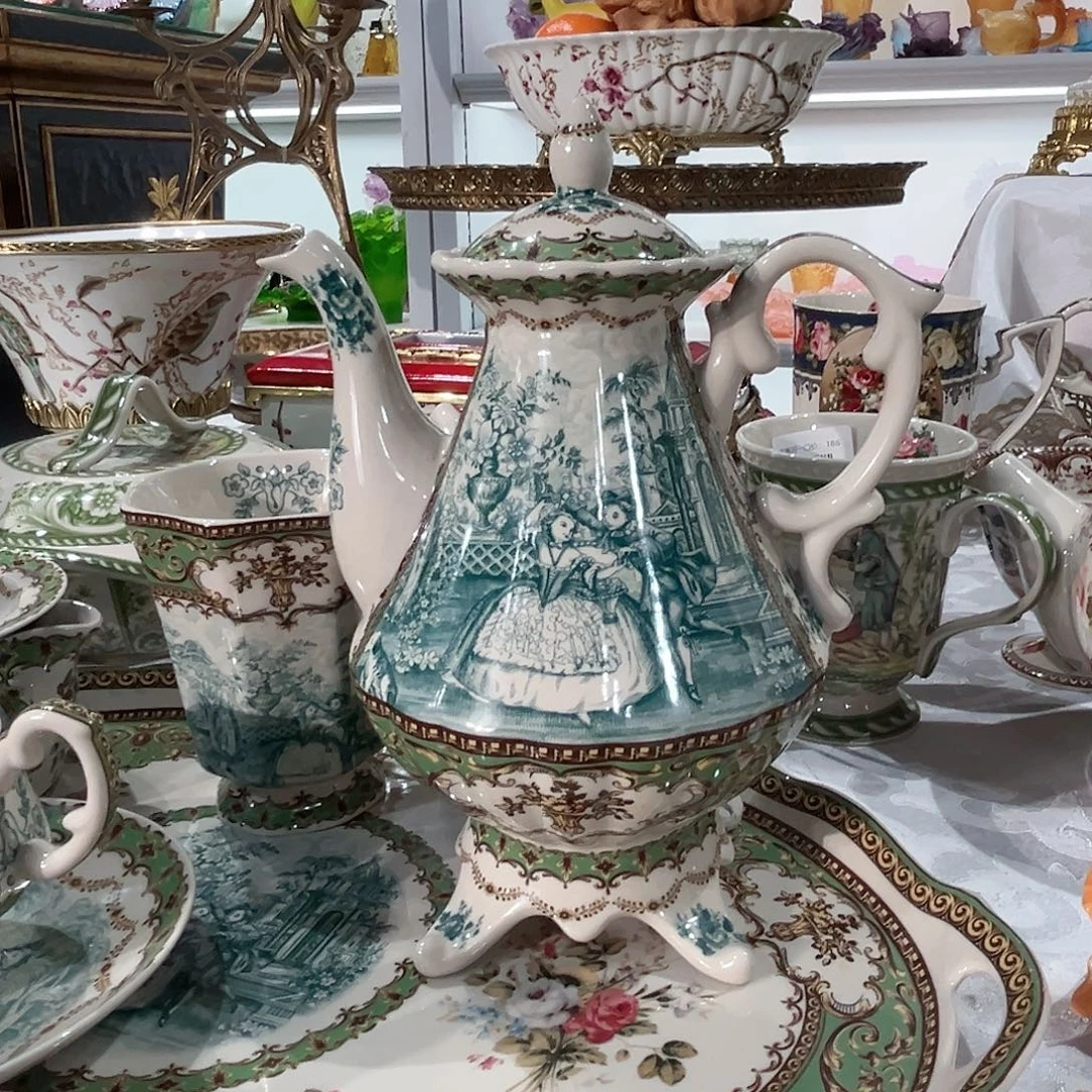 陶瓷中古黑瓷雅顿茶壶8749