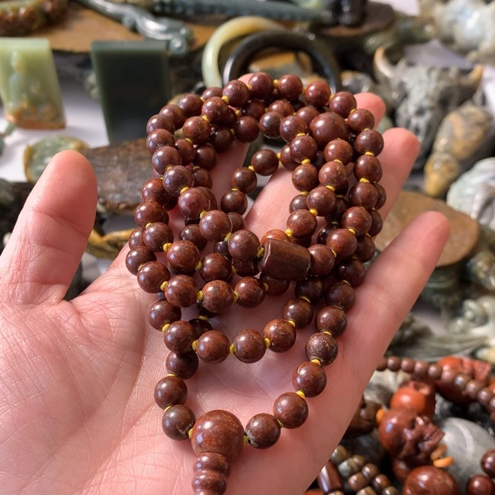 岫岩河磨玉（透闪石质玉）手链未镶嵌