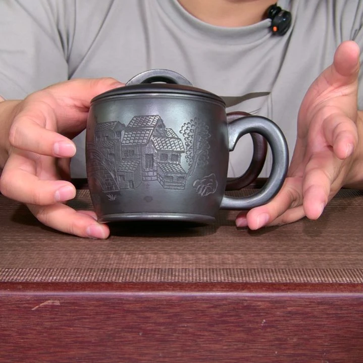 茶杯紫砂高货放漏