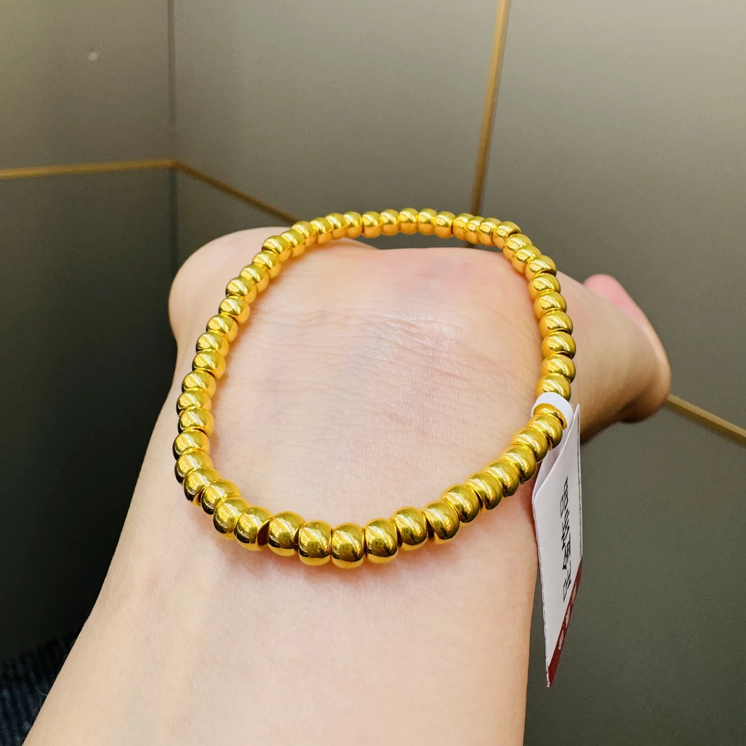 【星星专享】足金999 卡4mm金珠满串 ZP 0.95 攒金有道