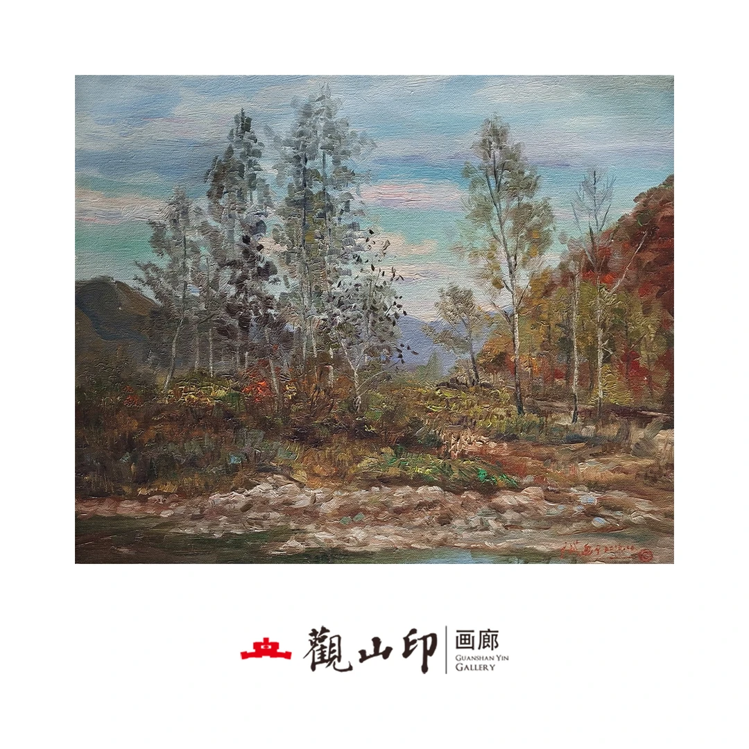 SGW原创手绘风景油画49x59cm山水作品2138
