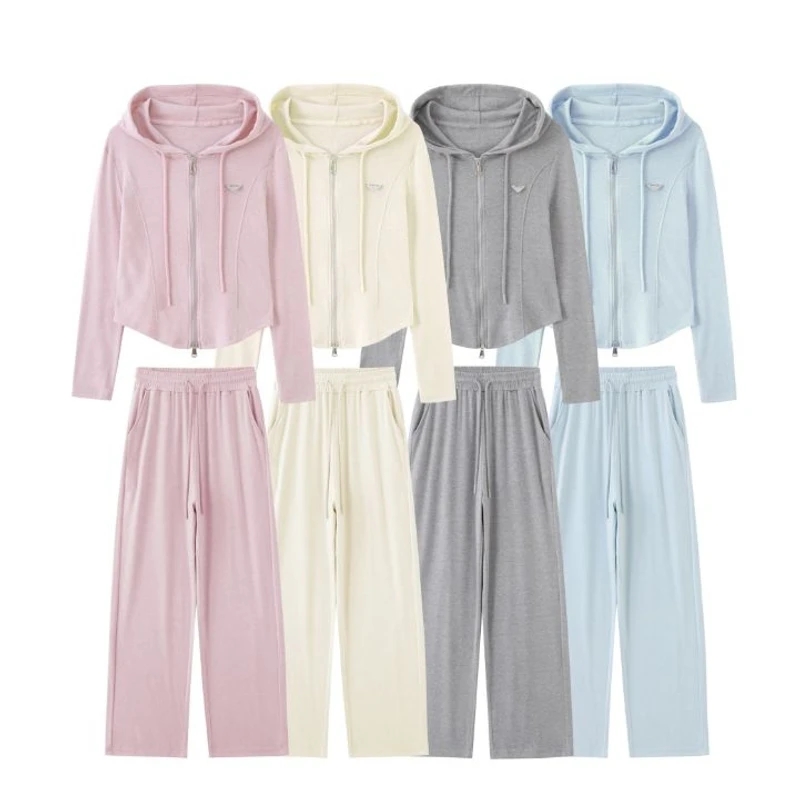 A1397极简风休闲风时尚套装春秋夏季外穿家居服开衫
