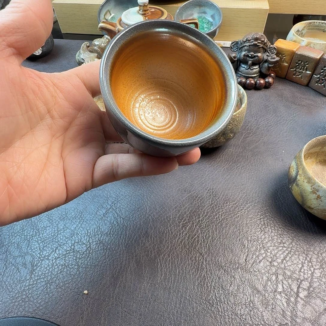 手工手作柴烧主人杯
