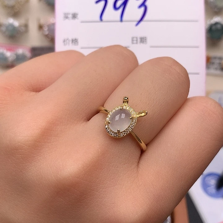 翡翠戒指银S925镶嵌11111
