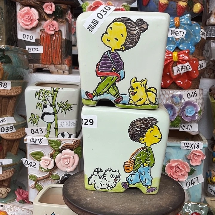 紫砂花盆粗陶材质多肉花盆