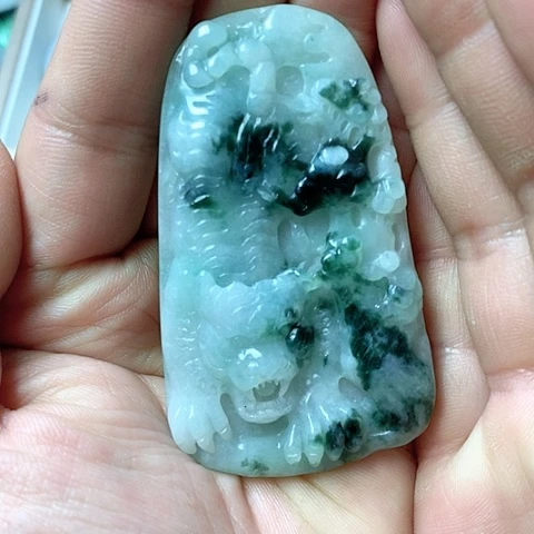 翡翠颈饰未镶嵌天然缅甸翡翠a货