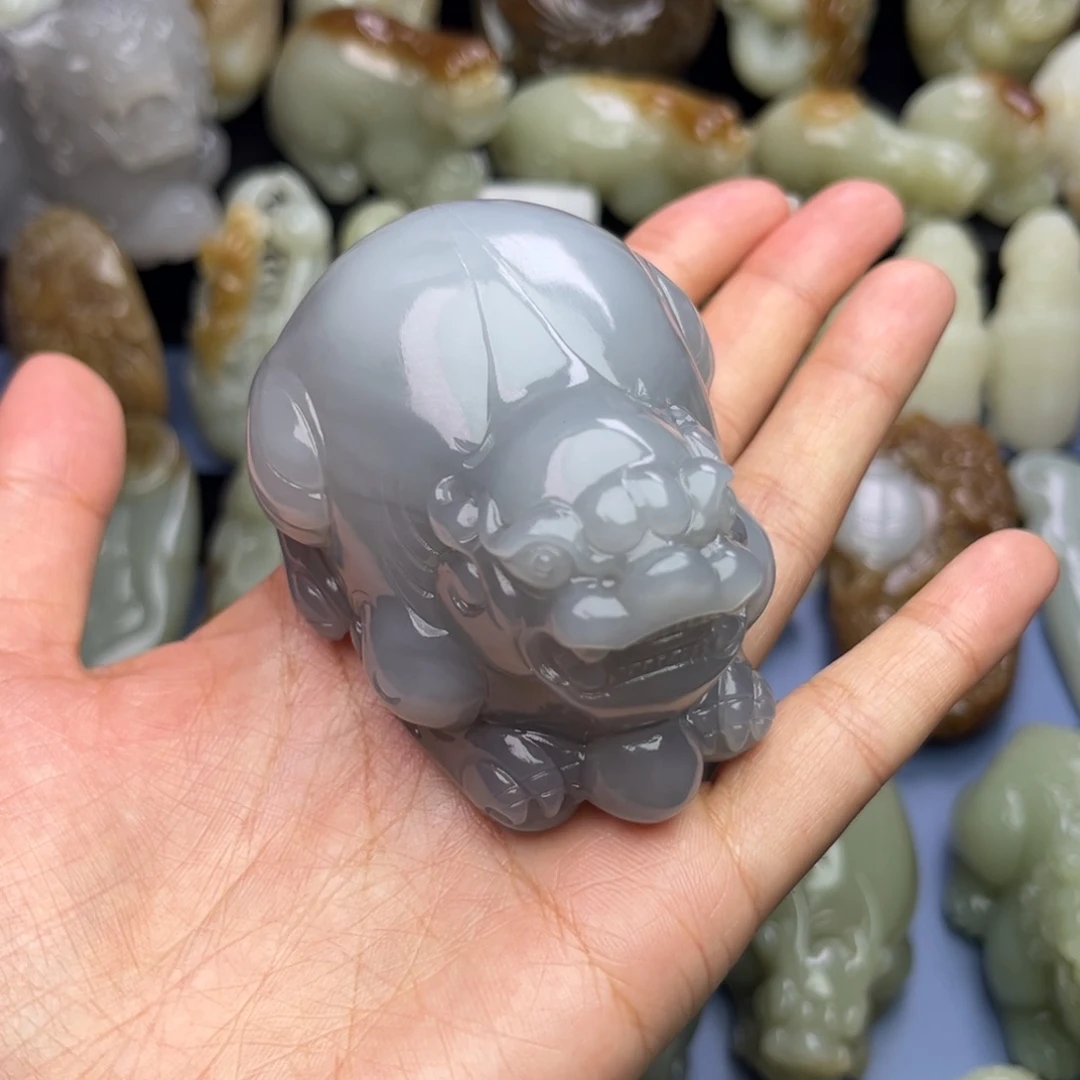 ←***~和田玉未镶嵌把件