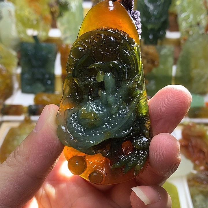 蛇纹石玉未镶嵌珠宝半成品