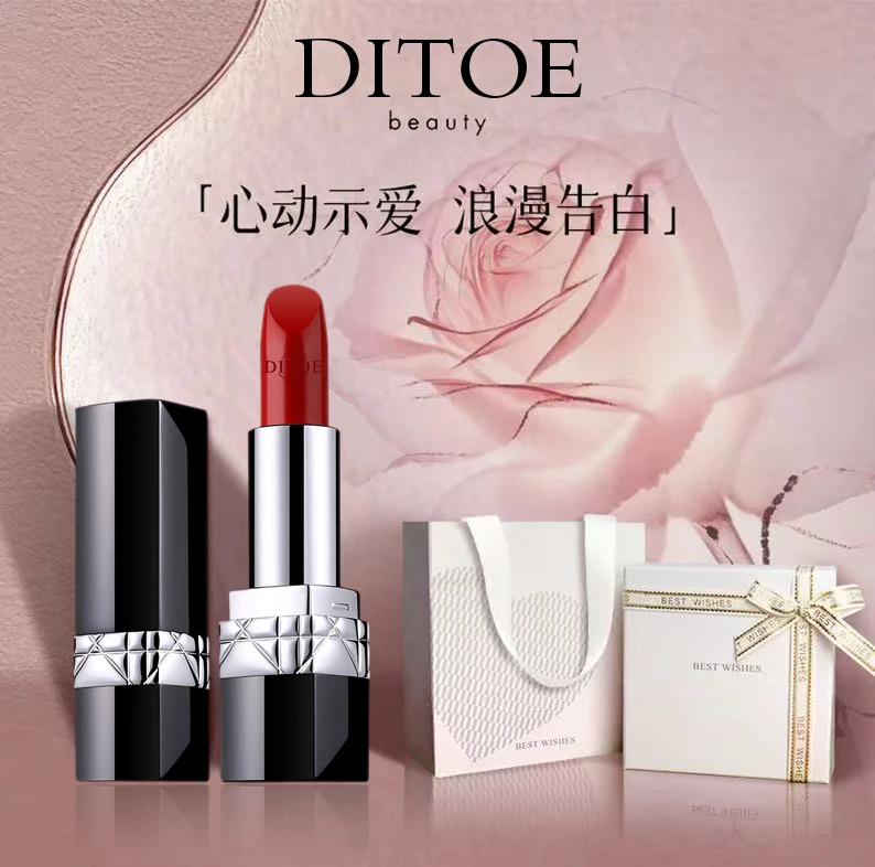 【官方正品】 DITOE绒雾哑光999不沾杯送女友老婆显白口红节日礼物